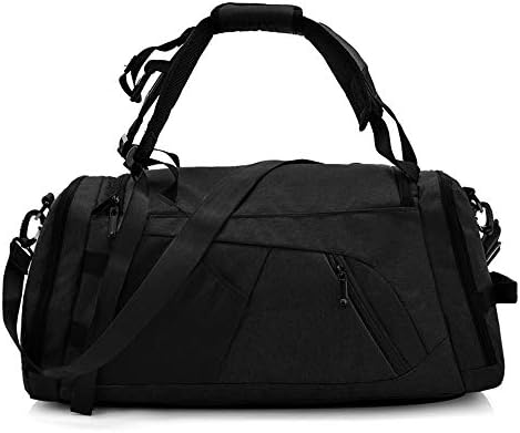 Asiki Gym Bag, Waterproof Travel Duffel Bag 3 in 1 Sports Backpack with Separate Shoes Compartment