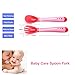 Maberry Baby Spoons and Forks Feeding Set, 5 Pack Soft Silicone Tip Heat Sensitive Toddler Utensils First Stage for Self Feeding, BPA Free Baby Dishes, Baby Heat Spoon Kit Multi Color Infant Spoons