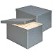 Lineco Blue/Gray Record Storage Box 12″ x 15″ x 10″. Archival Acid Free with Metal Edge. Protection from Dust, Light, Debris. Store & Protect Documents, Files, Prints.thumb 1