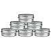Beauticom (Quantity: 6 Pieces) 60G Round Silver Aluminum Metal Tin Storage Jar Containers with Secure Screw Top Lids for Cosmetics, Aromatherapy, Crafts, Paints and More!