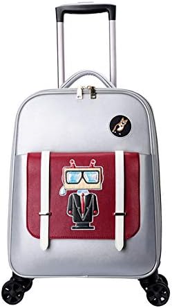 BAG Business Leather Rolling Luggage spinner Wheels Suitcases Men Trolley PU Trunk Cabin Luggage Women Travel