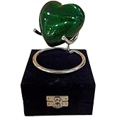 Brass Heart Forever Cremation Keepsake Urns for Human Ashes Beautiful Small Urns Green Color with Premium Case Handcrafted Cremation for Ashes A Lasting Tribute to Your Loved One
