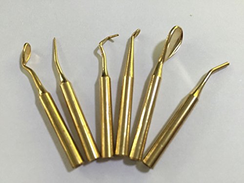 6pcs Dental Electric Waxer Tips Set + 2pcs Replacement Wax Carving Knife Pen