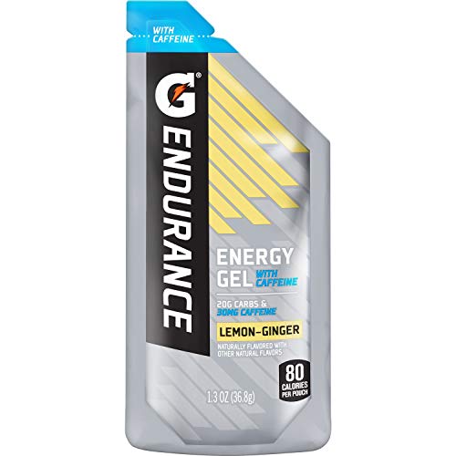 Gatorade Endurance Energy Gel with Caffeine, Lemon Ginger, 1.3oz