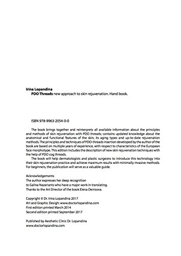 PDO Lifting Threads; New Approach to Skin Rejuvenation [2018] - medicalbooks.filipinodoctors.org