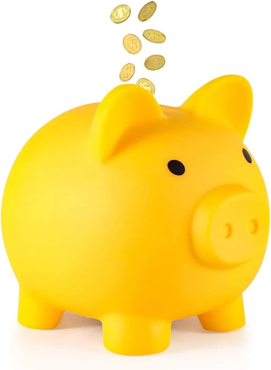 Piggy bank, money banks,small change piggy bank, cute accessories, Best gift for your family and friends(Yellow)