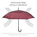 G4Free Wooden J Handle Classic Golf Umbrella Windproof Auto Open 52 inch Large Oversized Double Canopy Vented Rainproof Cane Stick Umbrellas for Men Women (Wine Red)