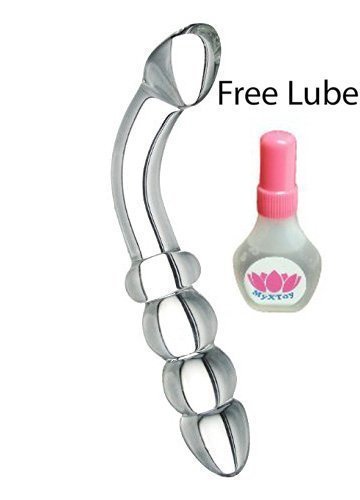 MyXToyÂ® Superior Double Textured Clear Glass Dildo with Bag