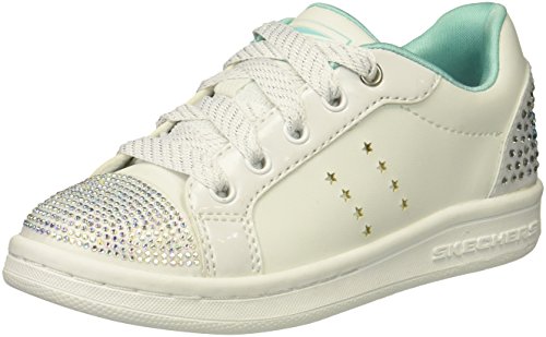 Skechers Kids Girls’ Omne-Smile Back Sneaker,White,13 Medium US Little Kid