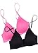 Jockey Girl's Bras Girl's Front Closure Microfiber Bra - 2 Pack, Pink/Black, 36a