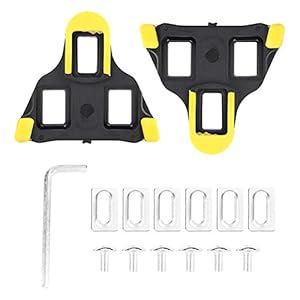 Soapow Schoenplaatjes Racefiets Fiets Fietsen Pedaal Cleat Compatibel met zowel vaste als drijvende Shimano SPD-SL…