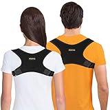 Comfortable Posture Corrector for Men and Women by Atlus Strong - Upper Back and Clavicle Support Brace - Relieves Back and Shoulder Pain - Adjustable - Chest Size 24-42 Inches - FDA Approved