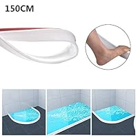 Feel-ling Collapsible Shower Threshold Water Dam Shower Barrier Water Stopper and Retention System and Keeps Water Inside Threshold for Home Kitchen Bathroom