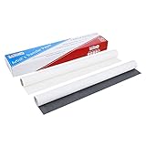 U.S. Art Supply Twin Pack of White & Carbon Graphite Transfer Paper Rolls, 16