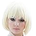 X&Y ANGEL New Popular Kanekalon Short Straight BOB Sexy Stylish Heat Resistant Synthetic Hair Wig Creamy White Blonde K004