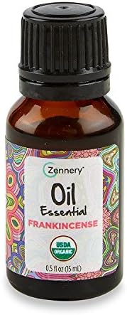 Zennery 100% Pure Frankincense Essential Oil (USDA CERTIFIED ORGANIC) .5oz (15ml) Boswellia serrata - Great for diffusers Therapeutic Grade *NOT TESTED ON ANIMALS*