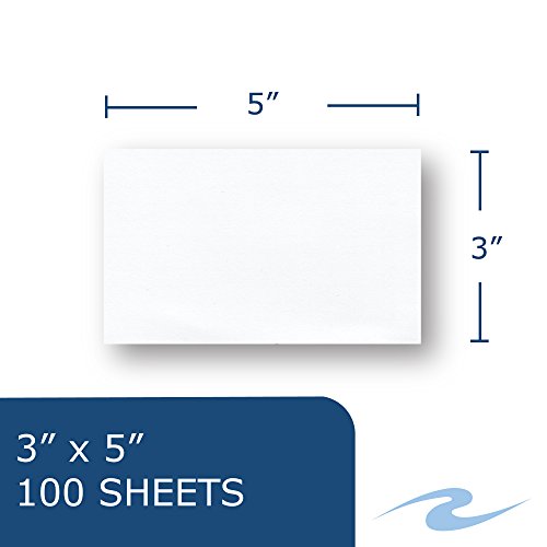 Roaring Spring Index Cards, 3" x 5", White, Unlined, 100/pack Buy Online in UAE. Office