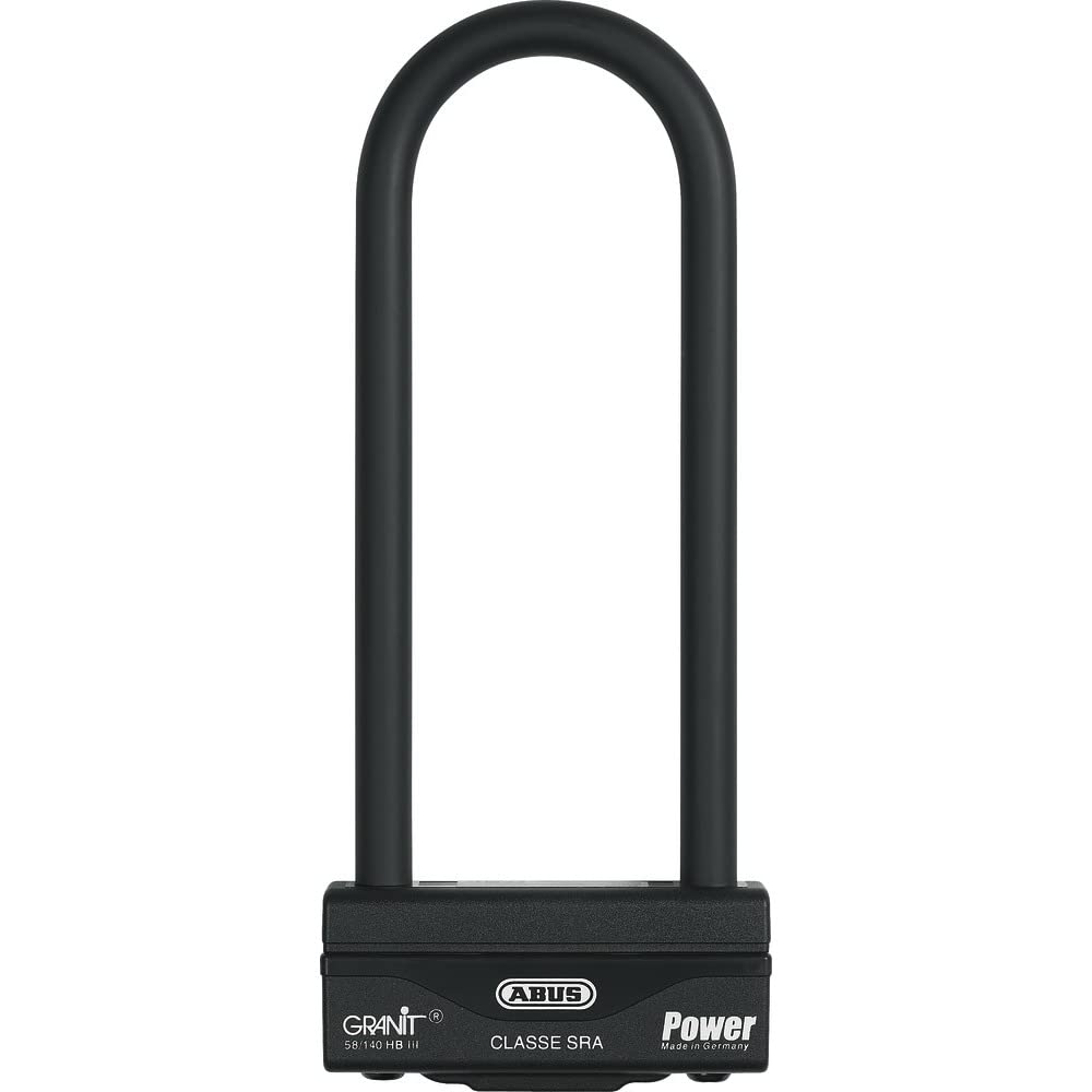 ABUS U-lock Granit Power 58/140HBIII - strong motorbike lock with double locking - security level 18 - 100 mm shackle height