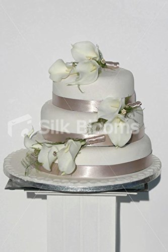 Three Piece Ivory Calla Lily Crystal Wedding Cake Topper Amazon