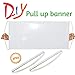 QSUM Blank Vinyl Banner,DIY Custom Sign 2 Pack, Automatic Contraction Reusable Handheld Portable Rolling Itself Up Sporting Activities Supplies