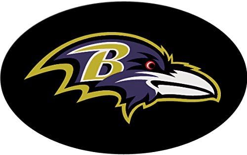 NEW - Unique Magnet with a Colored Background Featuring your Favorite Football Team Logo (Ravens Side View)