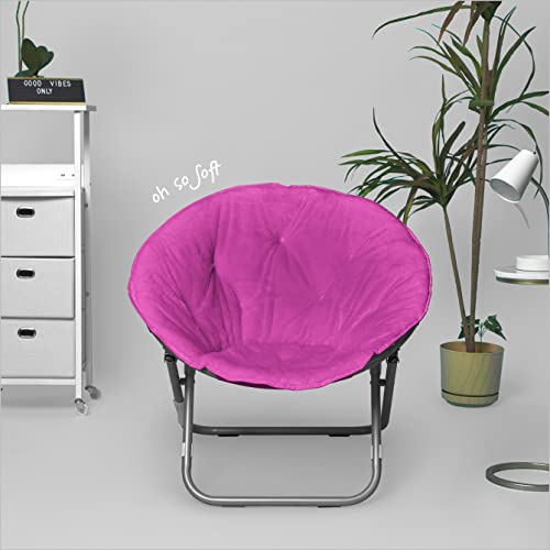 Urban Shop Faux Fur Saucer Chair, Pink Pricepulse