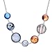 QILMILY The 7 planet necklace Astronomy necklace with planets Double-sided planet necklace handmade gift