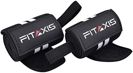 FITAXIS Wrist Wraps for Gym workout Body Building Cross-Fit Power Weight lifting Push Up's Yoga premium cotton Sold in pairs | for Men & Women.
