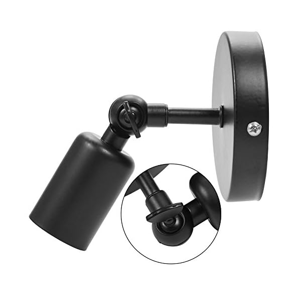 Wall Sconce Holder, E27 Light Socket Retro Wall Industrial Vintage