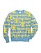 Champion LIFE Reverse Weave Crew - All Over Print Giant Script Active Blue MD