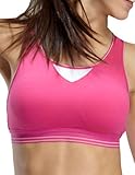 Yvette Women Sports Bra #6035 - Padded Cups/Racerback/Elastic Band/High Impact