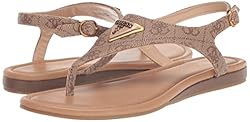 Guess Women's Unali Sandal, Beige 210, 7.5