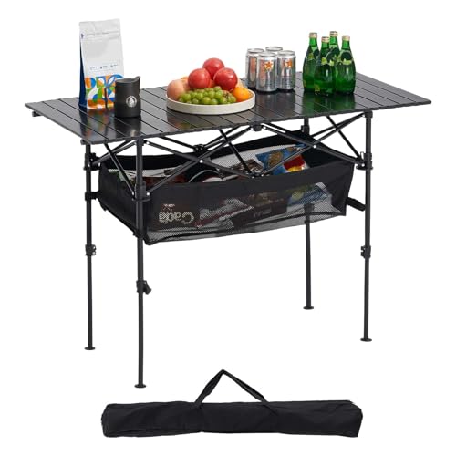 VEVOR Folding Camping Table, Portable Roll Up Side Tables, Lightweight Aluminum…