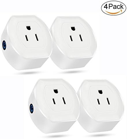 MartinJerry Mini Wifi Smart Plugs that Work with Alexa, Google Home, Smart Home Devices to control your appliance from anywhere, no Hub Required, Wifi Smart Socket (V04) (4 Pack)