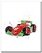 Cars Watercolor Prints - Set of 4 (8 inches x 10 inches) Wall Art Decor Kids Bedroom Photos Lightning McQueen Tow Mater Francesco Bernoulli Sheriff