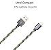 Abloom 3Pack 3,6,10ft Lightning Cable Nylon Braided Charging Cable Extra Long USB Cord for iphone 7,7 plus,6s,6s plus,6plus,6,5s 5c 5,iPad Mini, Air,iPad5,iPod 7on iOS9.(Grey+Green)