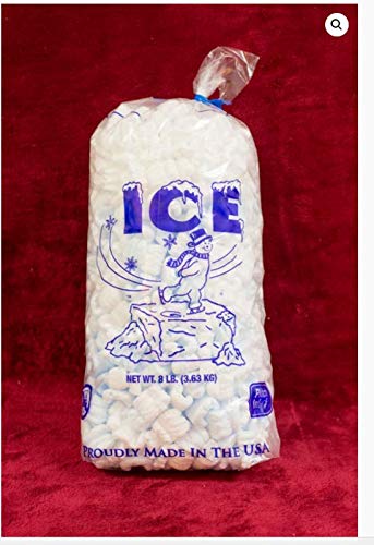 ICE BAGS & E-Z ICE BAGGER The Original BG-8 8LB WICKETED ICE Bags/Bottom Gusset / 1000 Bags with Free Twist Ties