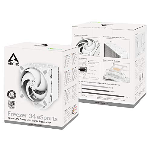 ARCTIC-Freezer-34-eSports-Ventola-de-CPU-Enfriador-de-CPU-Push-Pull-Intel-2066-2011-3-1155-1151-1150-1200-AMD-AM4-200-2100-RPM-Ventilador-PWM-120-mm-CPU-Cooler-GrisBlanco