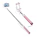 Selfie Stick, Wired Selfie Stick, Aeeque Universal Extendable Monopod Selfie Stick for iPhone X /iPhone 8 /8 Plus /iPhone 7 / 7 Plus/ Galaxy Note 8 /S8 /S8 Plus / S7 S6 Edge Google LG Huawei, Pink