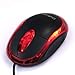 Daffodil Wired Optical Mouse - 3 Button PC Mouse with Scroll Wheel and Internal LED Light - for Laptop/Netbook/Desktop Computers