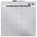 Quartet -Magnetic Dry -Erase -Calendar Tile, 14 x 14 Inches, 1-Month Design, Frameless, Silver (48114-SL)