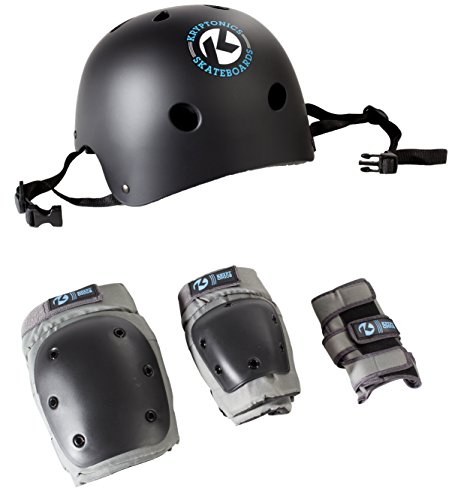 Kryptonics 4-in-1 Pad Set with Helmet, Youth