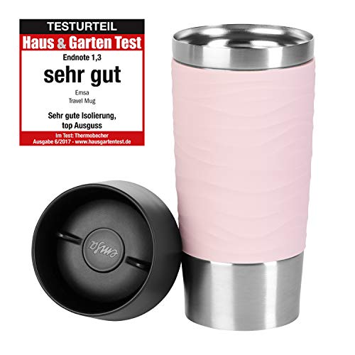 Emsa Travel Mug Waves Isolierbecher N20106 | 0,36 L | bis zu 4h heiß und 8h kalt | 100% dichter Thermobecher | 360… – Bild 3