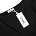 MISSKY Women's Sexy Straight Collar off Shoulder Short Sleeve High Low Skater Dress