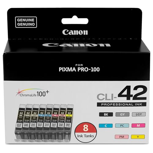 Canon CLI-42 Genuine Eight Color Pack, Compatible with PIXMA PRO-100 Printers