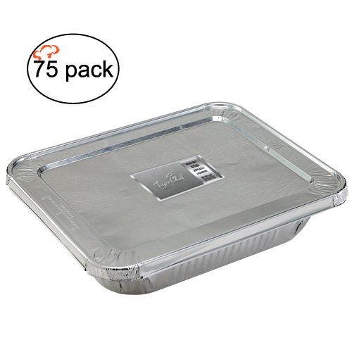 TigerChef TC-20533 Durable Half Size Deep Aluminum Foil Steam Table Pans with Recipe Card, Multi-Purpose Disposable Pans… 1 TigerChef TC-20533 Durable Half Size Deep Aluminum Foil Steam Table Pans with Recipe Card, Multi-Purpose Disposable Pans…