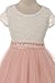 Flower Girl Dress Two-Tone Lace See Through Cap Sleeve