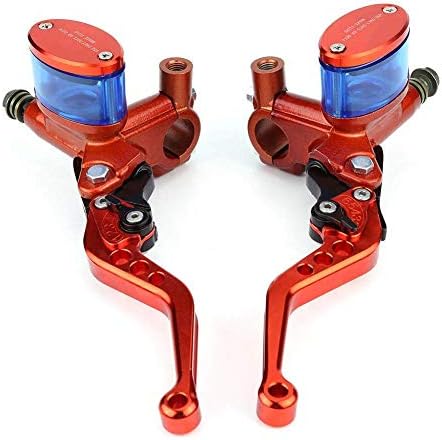 2 * CNC Brake Pump, Hydraulic Cylinder Brake Modified of The Handle for Moto Dirt Pit Bike ATV Quad Scooter Default Orange