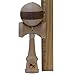 Kotaro Kendama Natural Horizontal Walnut Striped Ball Deluxe Pro Toy Catch Game with Extra String and Carrying Holster