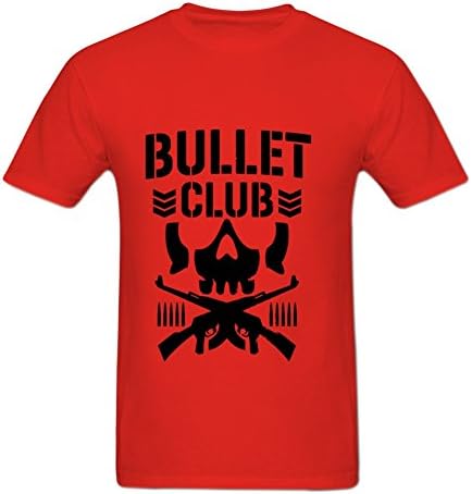 Ningfans Men's Bullet Club (Black) tshirt XL Red